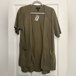 NWOT H by Halston Khaki Knit Top Size XS